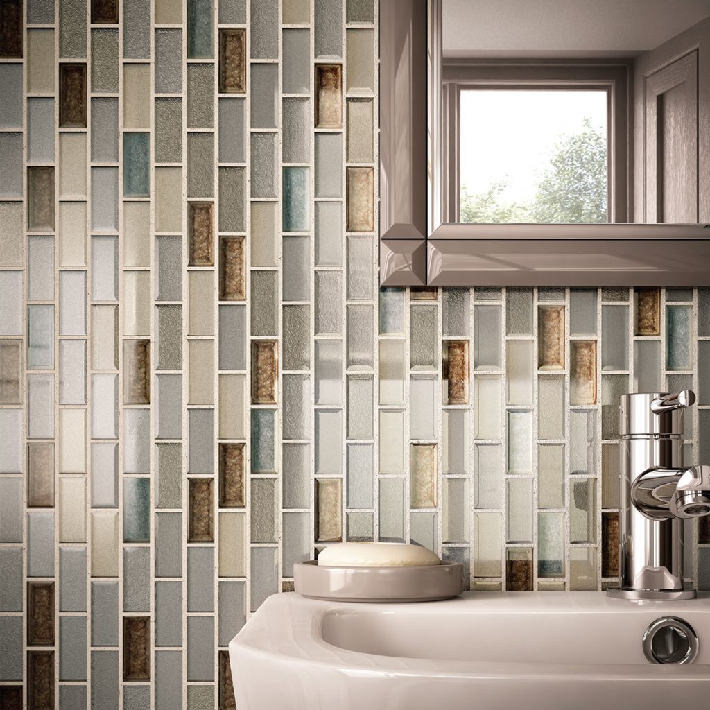 Bold Backsplashes tiles of bathroom wall | Boyer's Floor Covering