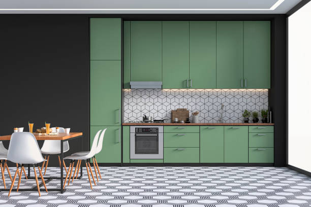 Green cabinets | Boyer’s Floor Covering